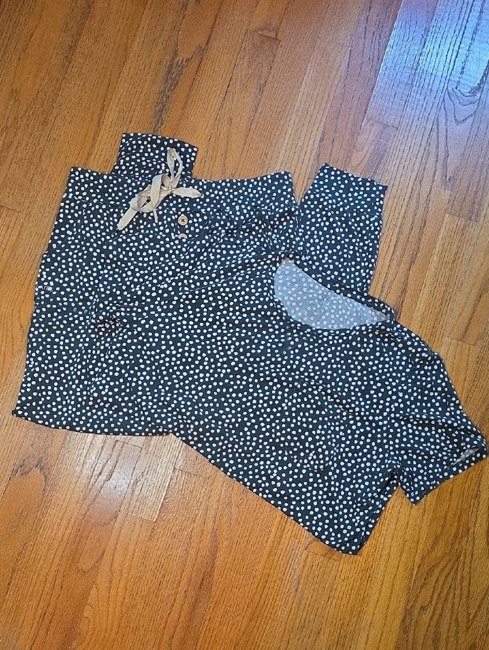 LATES By Kate Dark Green and White Dots Size M